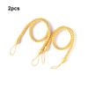 2 Pieces Home Hotel Polyester Curtain Holdback Living Room Bedroom Drape Tieback Decorative Holder Waved Rope Decor