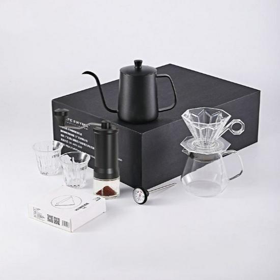 Pour-Over Coffee Set with Manual Grinder - Gift Box