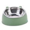 Eco-Friendly 1PcStainless Steel Cat Bowl, 15° Inclined Pet Food Dish with Non-Slip Base, Anti-Choke Feeder for Cats/Kittens/Dogs