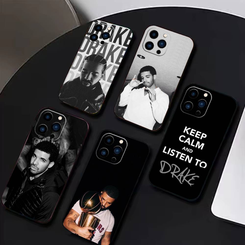 Singer Rapper D-Drake Phone Case For iPhone 16,15,14,13,12,17,Pro Max,Plus Silicone Black Case