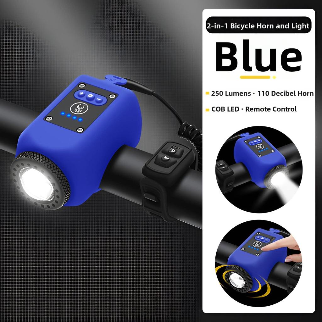 Bicycle Front Light USB Rechargeable Built-in Horn IPX5 Waterproof Multi-function Flashlight for Night Cycling Road MTB Nice