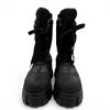Pristine PRADA Short Boots Monolith Logo Lace-up Boots Black Women 36 1U363M Used