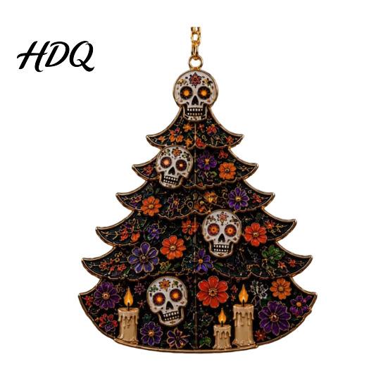 Durable Acrylic Event Decorations Halloween Tree Hanging Ornament Pumpkin Ghost Skull Seasonal Decor Spooky Pendant for Party Home Festive