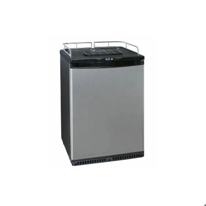 Réfrigérateur pour fûts de bière - ICH-ZAPFE.DE - 50 L - Colonne mono-branche chromée - Robinet compensateur - Bouteille CO2 2 kg