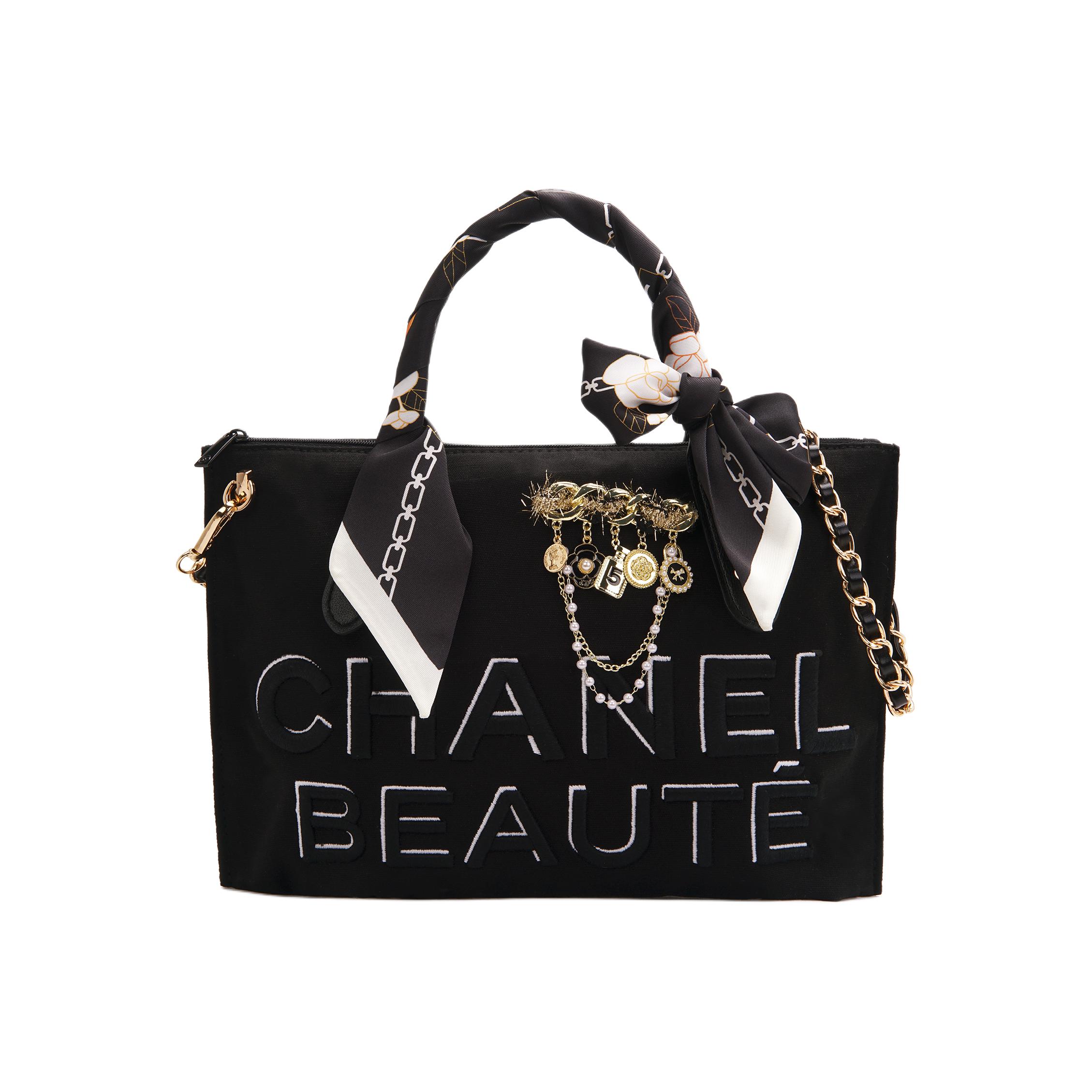 Handmade DIY Chanel-inspired Remake Makeup Bag