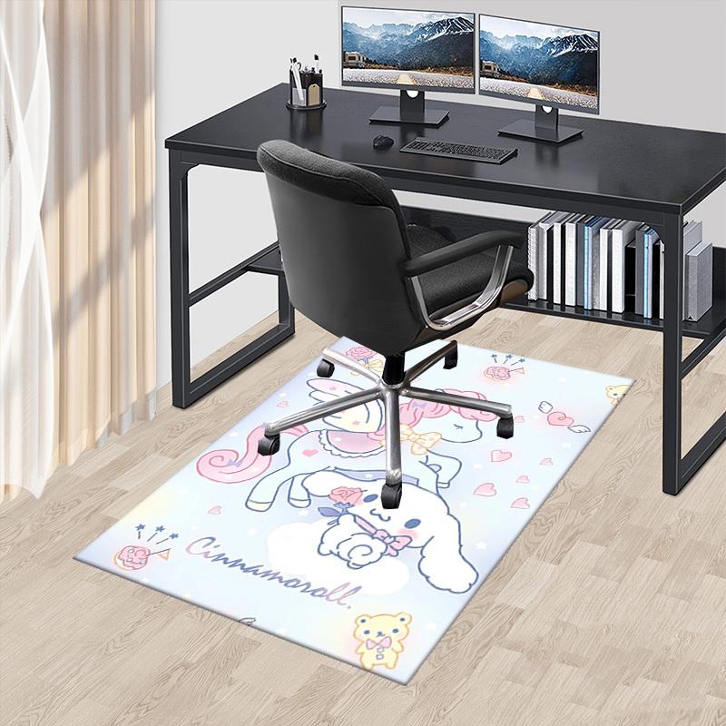 

Cinnamoroll Anime Cartoon Design Chair Mat Non-Slip Carpet for Office Home Decoration Living Room Bedroom Game Room Dormitory Gift All Seasons Univers 60cm by 90cm