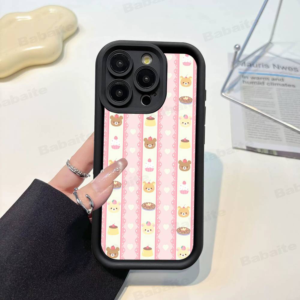 

Popular Cute R-rilakkuma Bear Phone Case For IPhone 17 16 15 14 13 12 11 Pro Max 16E Plus INS Soft Cover iPhone 11 pro