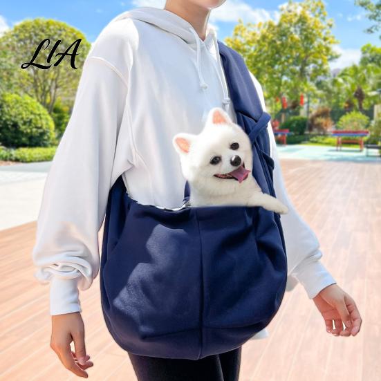 Compact Pet Travel Sling Crossbody Cat Carrier, Portable Hands Free Sling, Snap Closure, for Teddy Carrying Bag with Safety Buckle Small Dogs And Cats