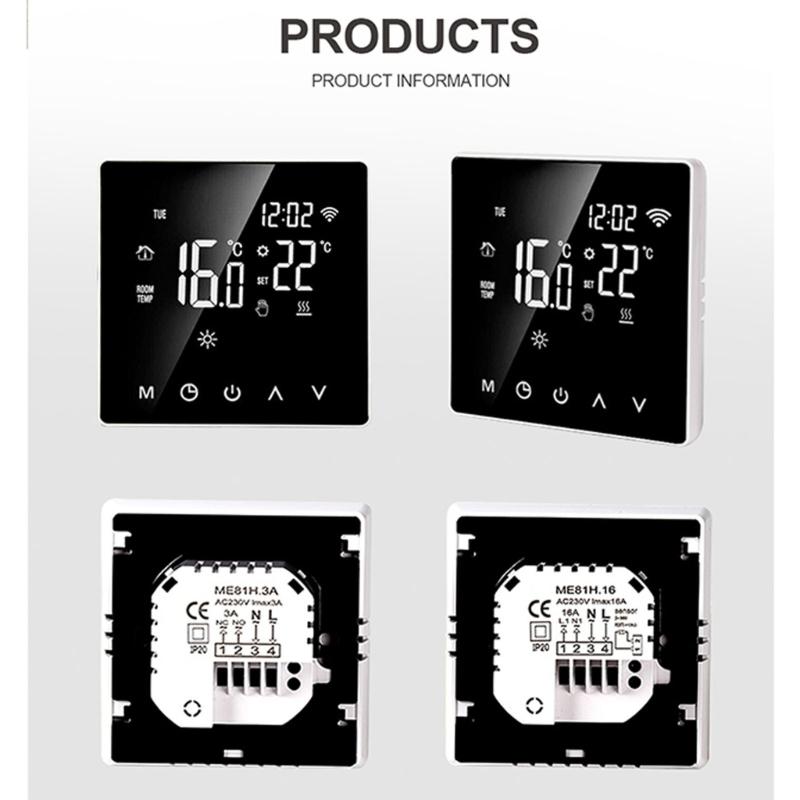 WiFi Thermostat Programmable Electric Underfloor Heating Radiator Thermostat Indoor Constant Temperature Controller LCD