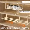 40-80CM Expandable Shoe Rack Organizer Aluminium Shoe Storage Rack Hanging Shoe Organizer Multi-Purpose Cabinet Class Shelves