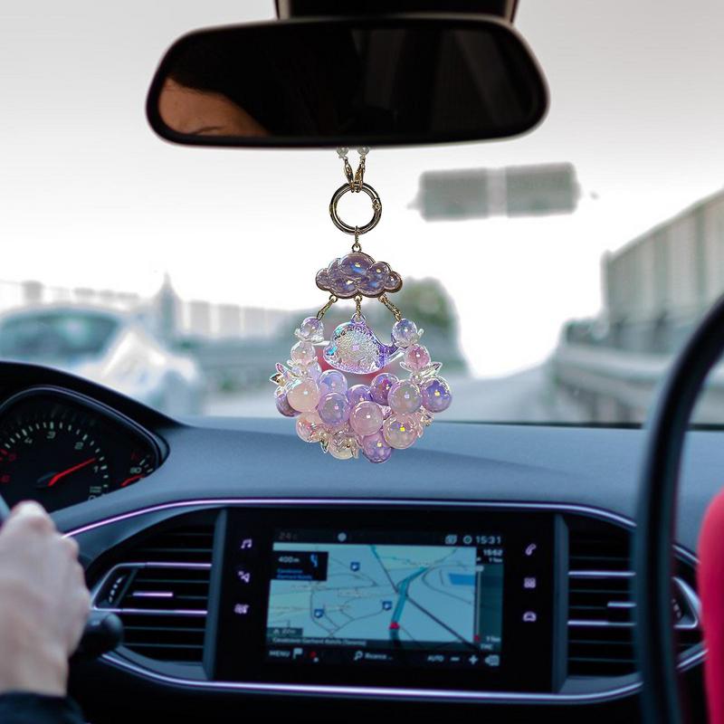 Animal Car Ornament Swing Charm Pendant For Truck Mirror Car Charm With Bead Whale Shape For Auto Truck Travel Camper