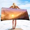 Sunrise Microfiber Thin Beach Towel Lightweight Oversized Extra Large Sand Free Towel Quick Dry Travel Pool Camping Sports Beach