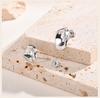 Hammered Geometric Stud Earring, Texture Metal Post Ear Jewelry for Women Gift