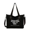 Korean Style Large Capacity Canvas Tote & Crossbody Bag for Women - Trendy Student Handbag