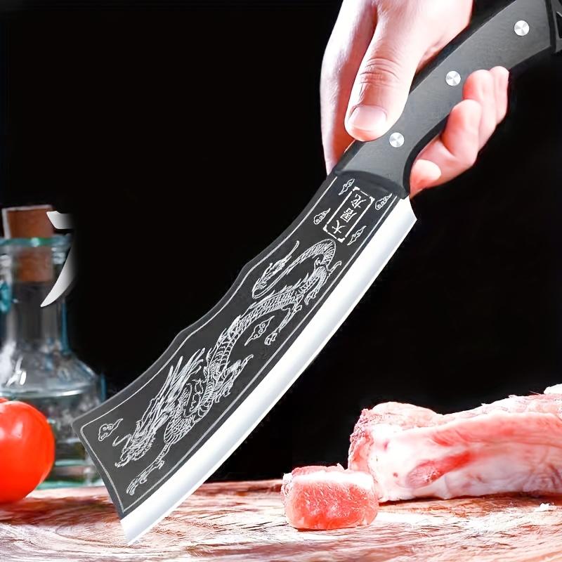 ZENG Dragon Pattern Bone Cleaver Professional Butcher Knife Precise Cutting Of Beef Lamb Sharp Kitchen Tool Efficient Slicing