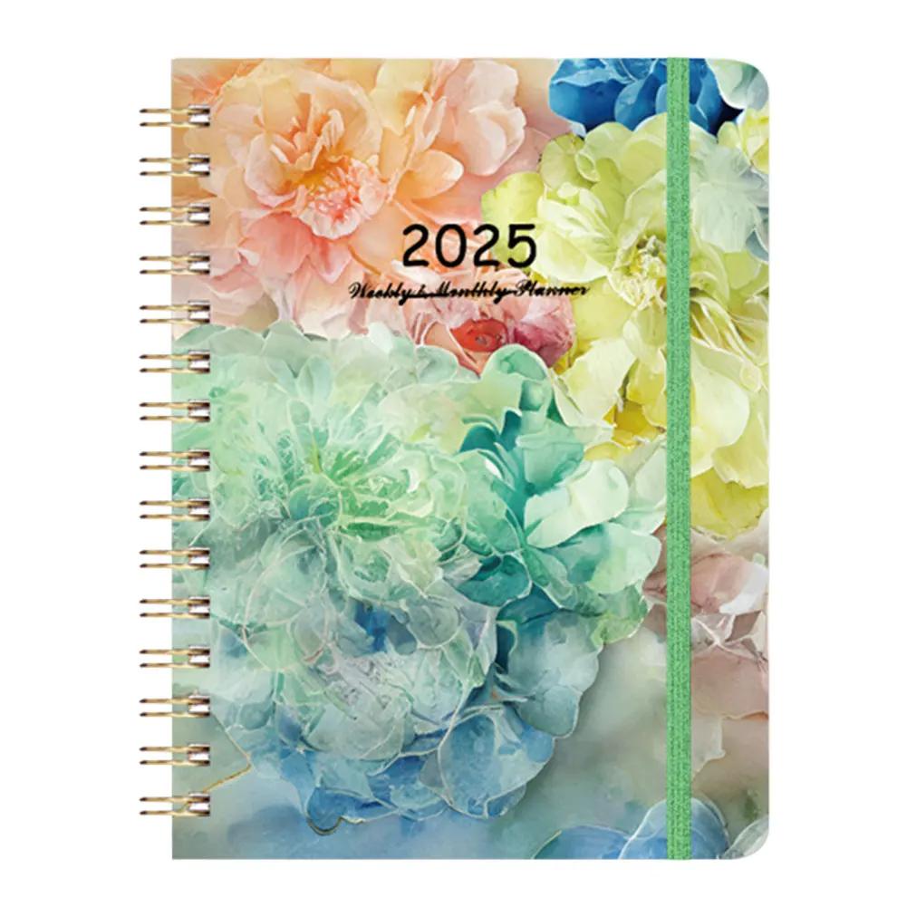2025 A5 Weekly Planner Notebook Spiral Bound Monthly Planner Calendar Planner for Office School
