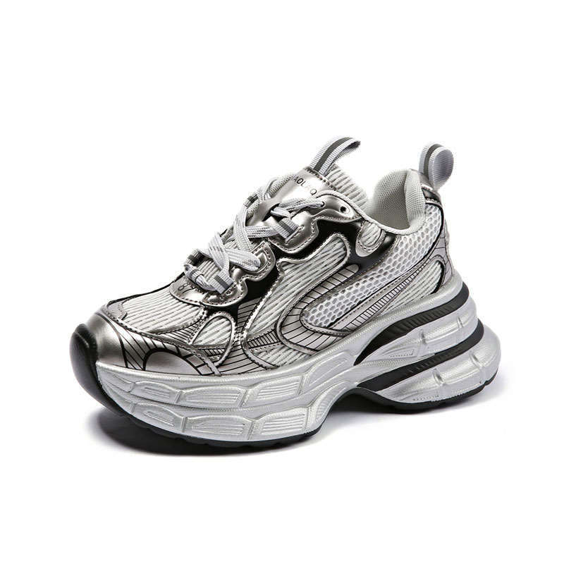 Dicksöhlige Bajia Daddy Schuhe Damen Herbst neue Farbkombination vielseitig Mesh atmungsaktiv weichsohlige lässige Sportschuhe