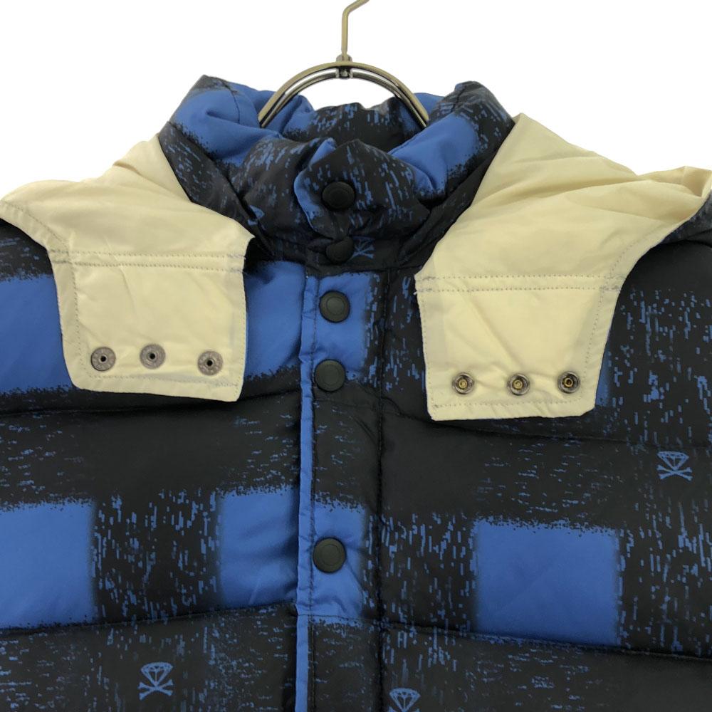 unused satisfaction guaranteed made in Japan Check Pattern Hooded Down jacket Men's Used