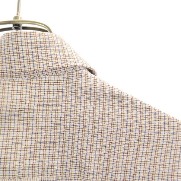 Yves Saint Laurent 80s 90s Old Check Pattern Long Sleeve Shirt Shirt Men's Used