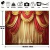 Polyester Red and Yellow Curtain Party Backdrop for Multipurpose Use - Universal Carnival, Birthday, and Holiday Decorations