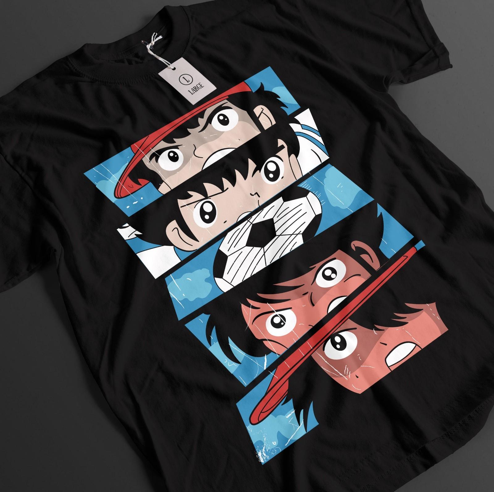Captain Tsubasa Shirt Hyuga Tshirt Wakabayashi T-Shirt Mens Womens Tees Top Misugi Soccer Anime Tee 2XL