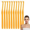 Trim Toothbrush 10pcs Orthodontic Tuft Toothbrush Rounded Brush Head Teeth Cleaning Tools For Irregular Teeth Someone Wearing