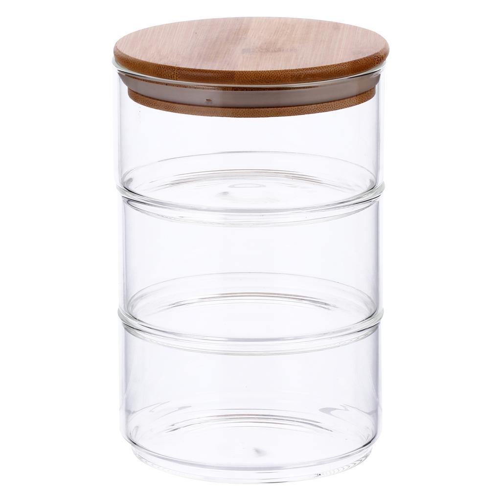 Salad Serving Utensils Multi-layer Storage Tank Container Glass Bowl Canister Jars with Lids Snack Containers