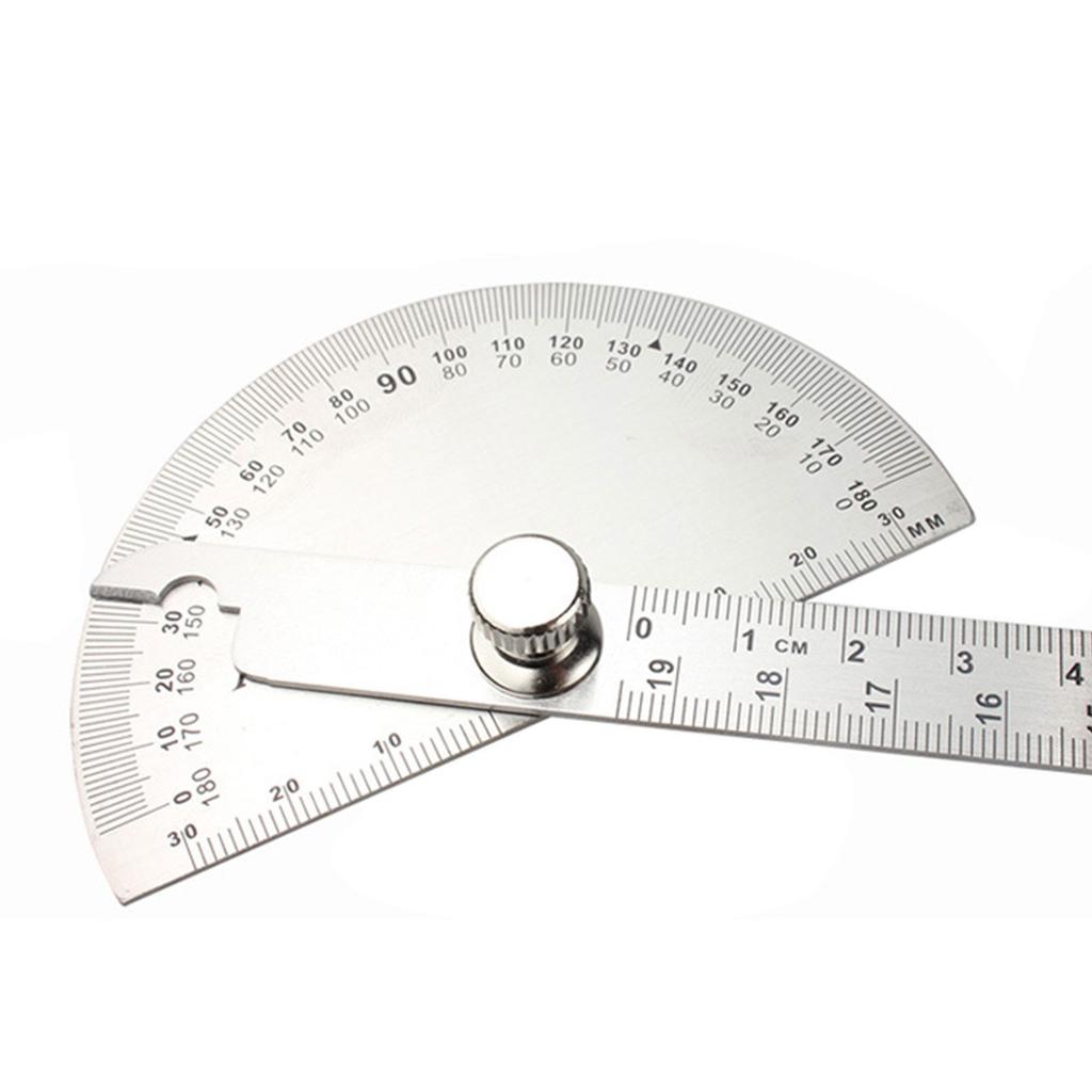 Precision Stainless Steel Angle Measuring Protractor 90X150 90X200 Angle Ruler for Architects and Woodworkers