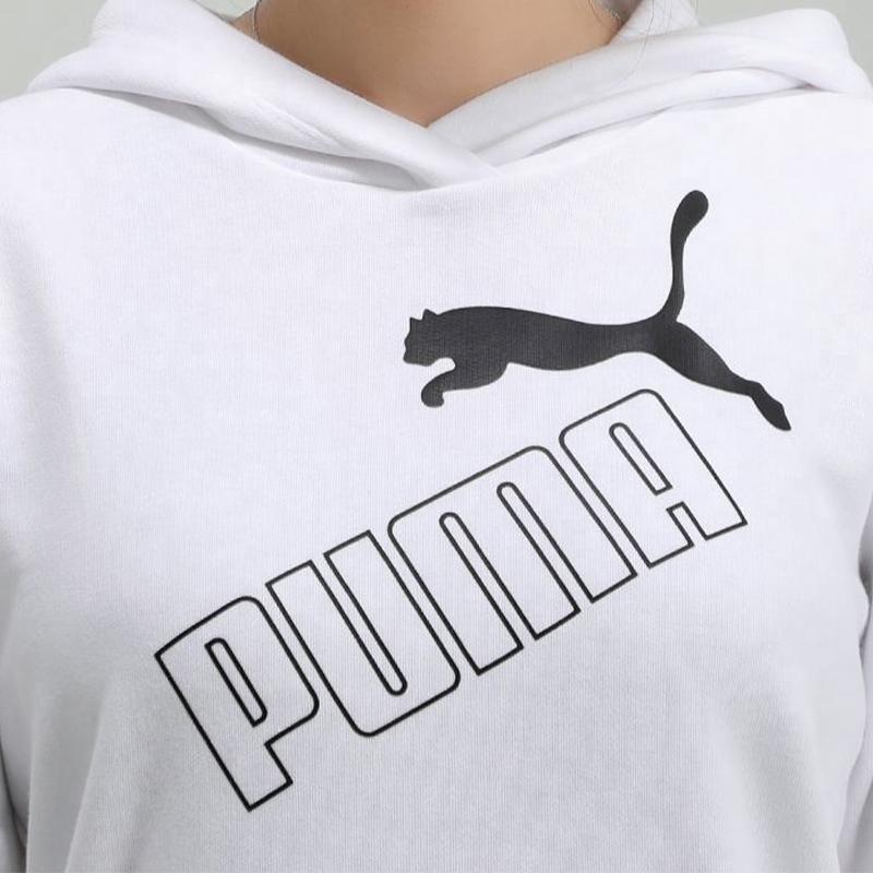 Puma Felpa Amplificata con Nastro Logo Top da Donna Bianco 586595-02
