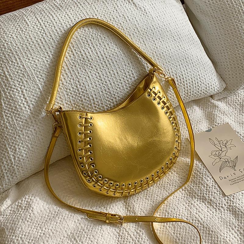 

Персонализированная плетеная вручную сумка, универсальная на плечо, подмышку, простая сумка-мессенджер, нишевая женская сумка