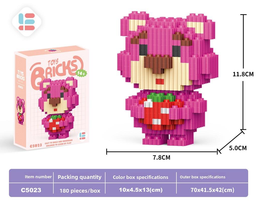 Bag Lotso Crossbody Cartoon Building Blocks Set Toy For Kids Play Educational