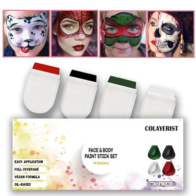 COLAYERIST Gesichts- und Körperfarbe, Augen- und Halloween-Make-up-Kostüm-Buntstift