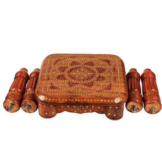 Vikbar Pall i Sheeshamträ 30,48 cm Höjd Perfekt för Heminredning Naturligt Trä