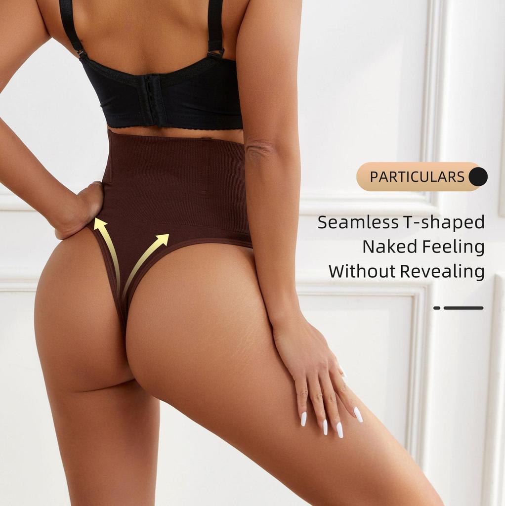 Postpartum Tummy Control Mid-Waist Shaping Thong: Seamless, Breathable, Slimming Underwear for Women