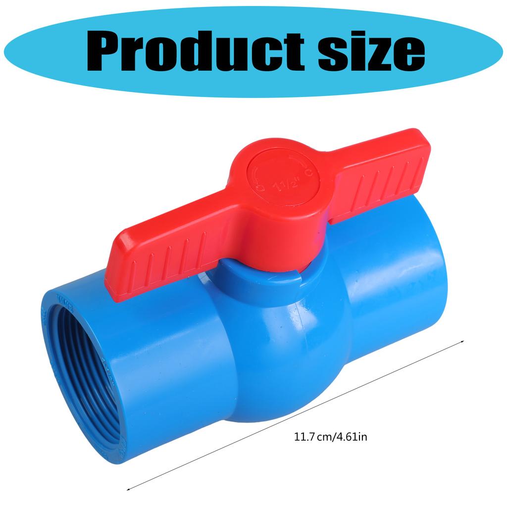Practical Sturdy PVC Manual Round Valves Right Twist Simple Use 47mm Suitable for Home And Industrial Applications