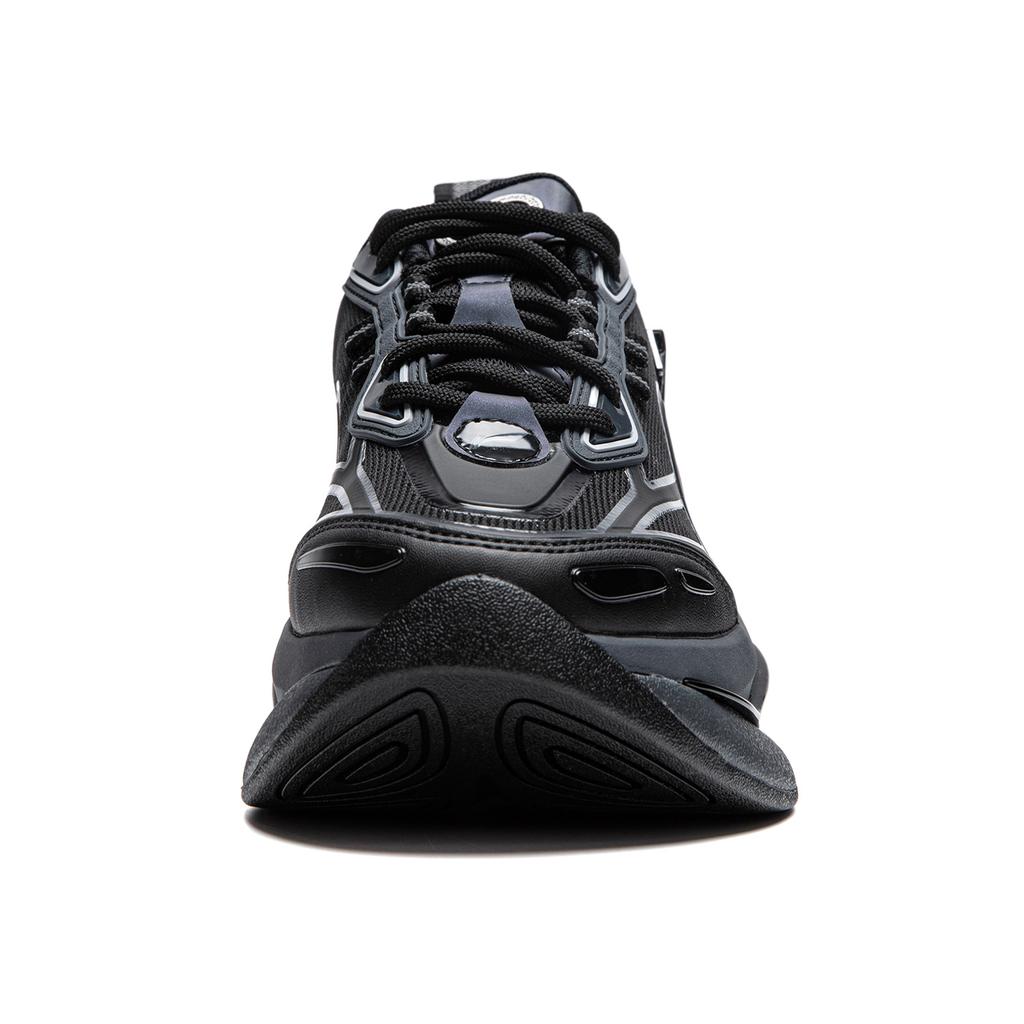 Li Ning Project* Ling Kong Reflective Classic Low Top Lifestyle Shoes Women Sneaker Black AZGV182-1