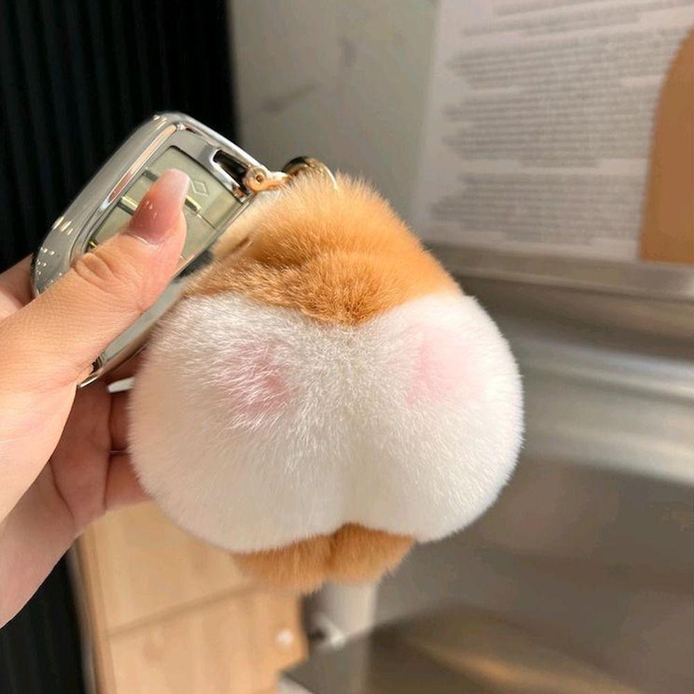 

2 шт. пухлые плюшевые куклы корги мяч автомобиль брелок забавная плюшевая игрушка подвеска дети