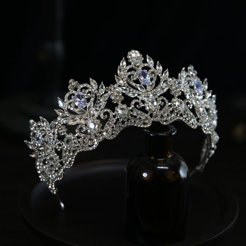 

New Luxurious and Elegant Queen Crown Bride Wedding Tiara Zircon Crown Tiara Hair Accessories Main Wedding Dress