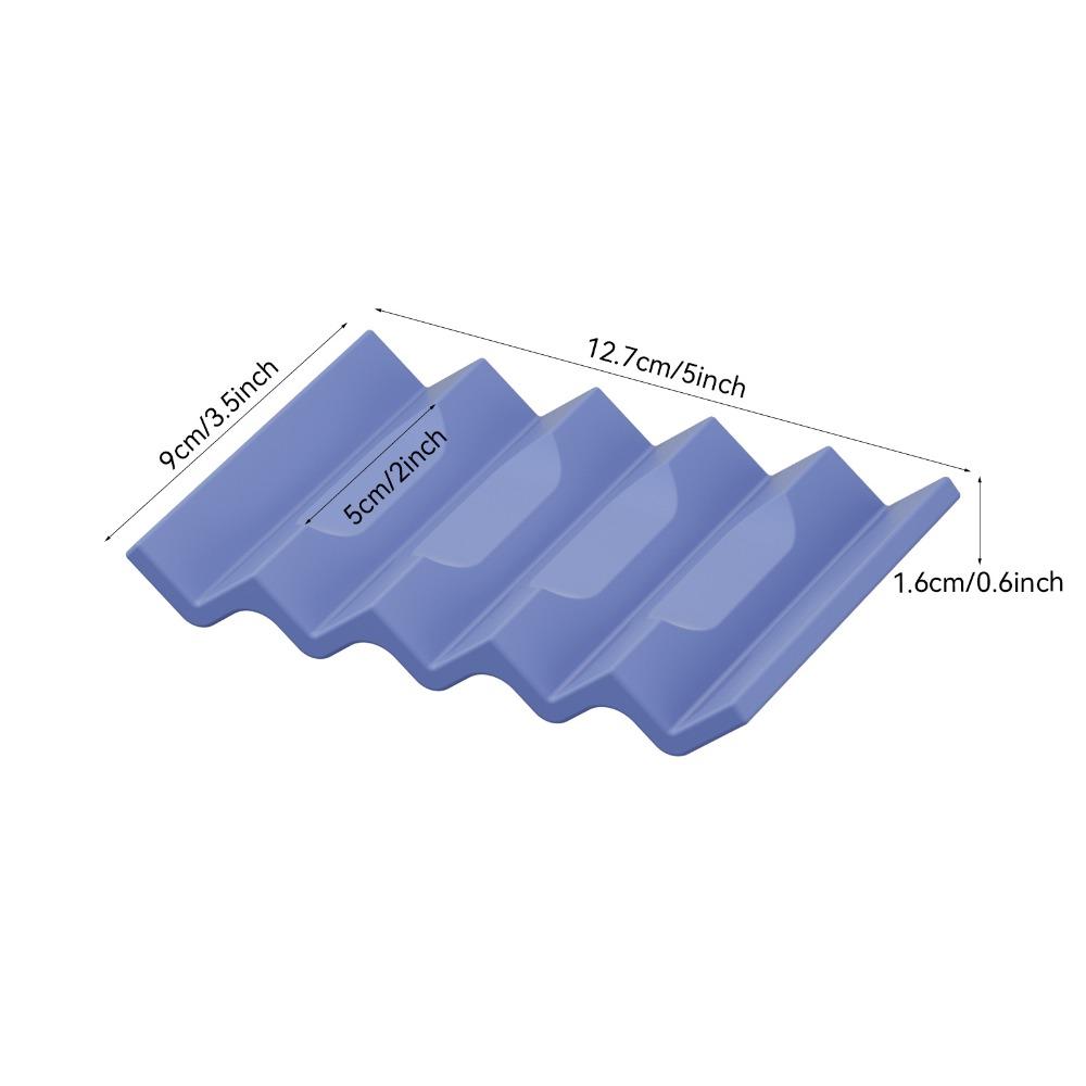 Quick Dry Silicone Soap Dish Wave Drainage Soap Rack Premium Soft Soap Pad Bathroom Sink