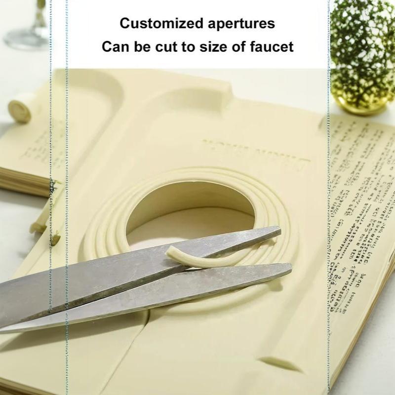 New Faucet Draining Mat Silicone Non Slip Kitchen Sink Splash Guard Easy Clean Waterproof Bathroom Draining Pad