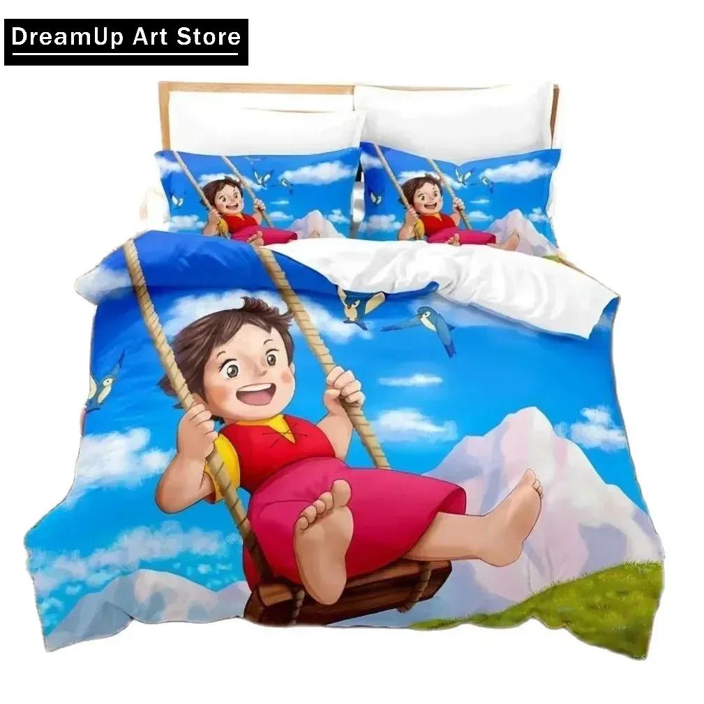 3D Print Anime Heidi, Girl of the Alps Bedding Set Single Twin Full Queen King Size Bed Set Adult Kid Bedroom Duvet cover Sets
