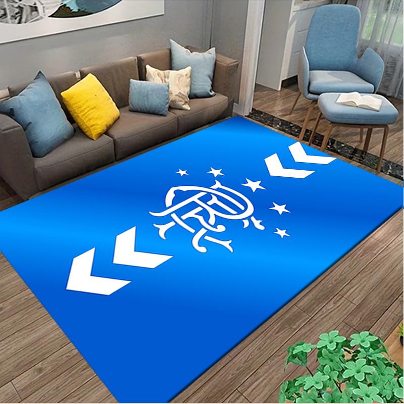 1pc Rangers FC Rug, Digital Printed Home Chair Sofa Mat, Durable Office Area Carpet, Beautiful Festival Decorations