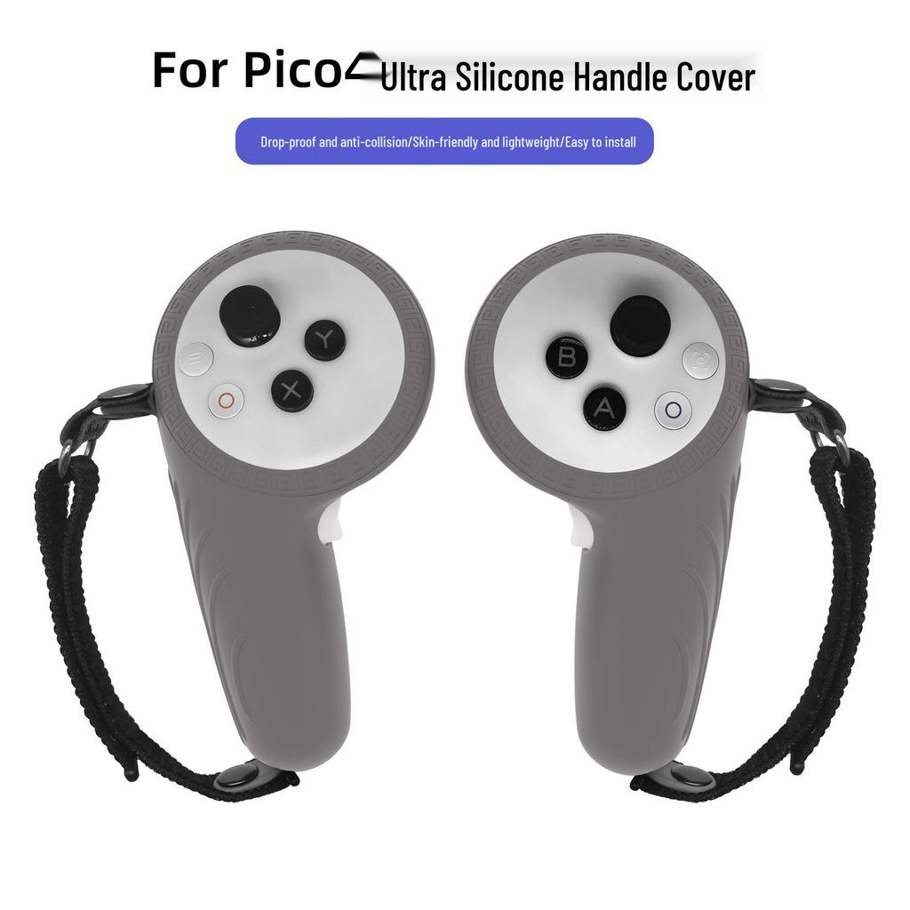Pico4 Ultra Silicone Handle Cover - VR Game Accessories with Elastic Rope
