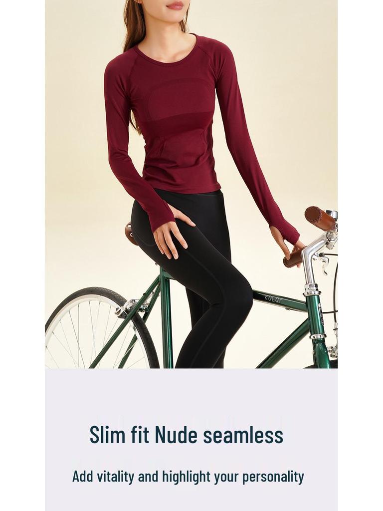Lulu Women's Long-Sleeve Quick-Dry High-Elastic Yoga and Pilates Slim-Fit Running Top