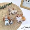 1 Stück niedliche mittlere Tier-Haarspange, lockiger Shiba Inu Corgi Welpe Acryl-Klammer Cartoon-Haarspange Pan-Haar Haiklammer