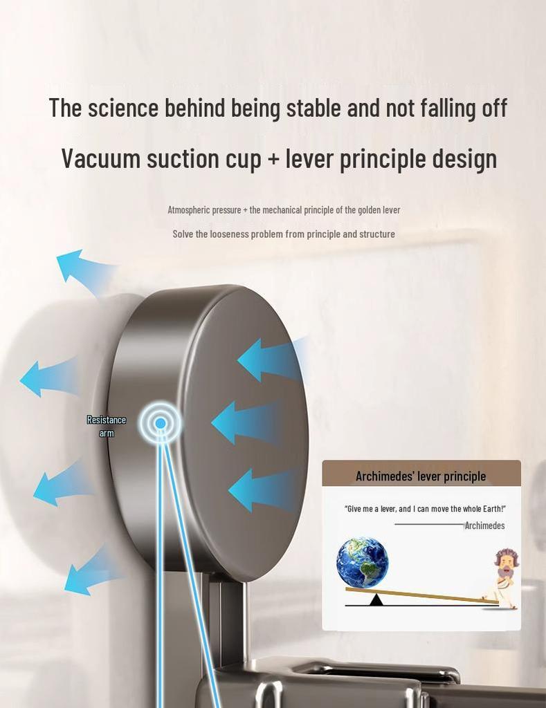 Starker Saug-Handtuchhalter zur Wandmontage ohne Bohren für Badezimmer