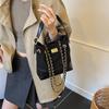 Women's 2025 Quilted Frosted Patchwork Chain Bag - Retro Crossbody Bucket Bag for Autumn & Winter