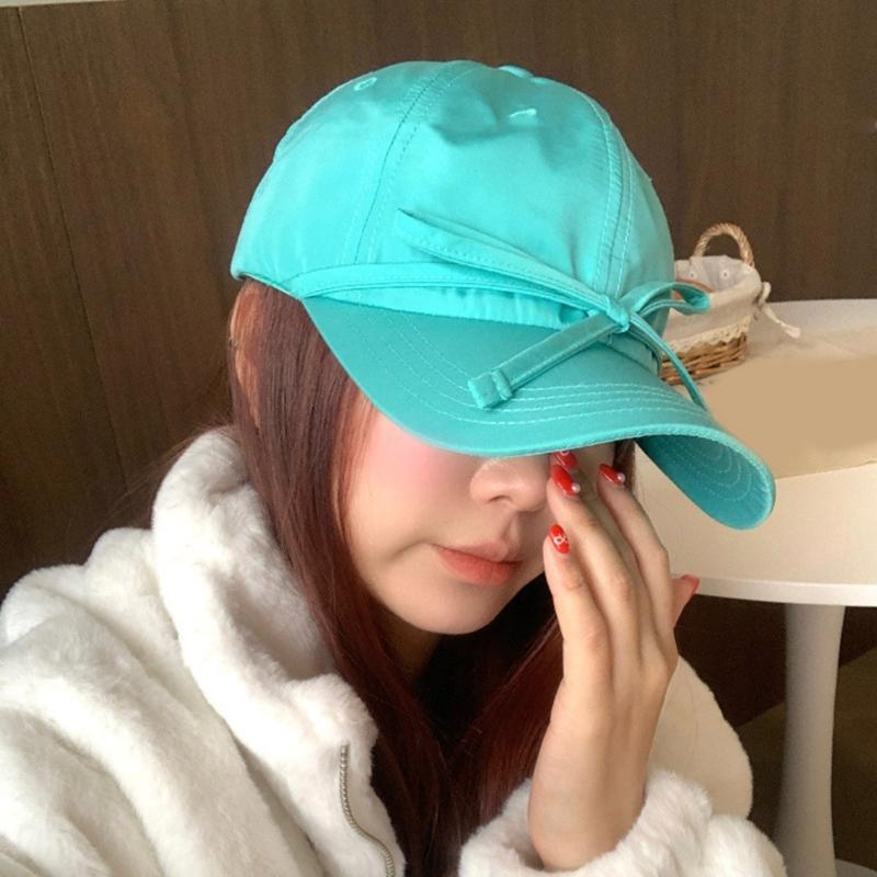 Balletcore Bow Breathable Baseball Hat Girl Adult Sports Hat Outdoor Activity