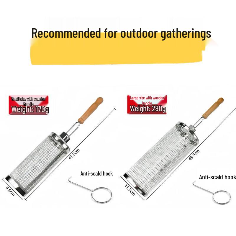 Handon Rolling BBQ Grill Basket Set