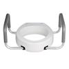 Raised Toilet Seat with Arms, 136.1 Kg Load Capacity, 88.9 Mm Lift Height, Widened Commode Elevated Toilet Seat Riser with Padded Handles for Seniors,